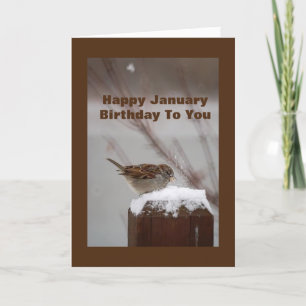 **HAPPY "JANUARY" BIRTHDAY TO YOU** BIRTHDAY CARD
