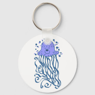 Happy jellyfish key chain