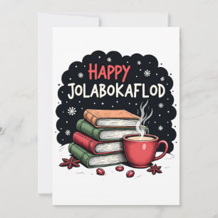 Happy Jolabokaflod Family Celebration Gift Holiday Card