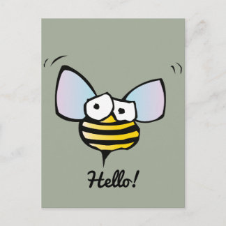 Happy Jolly Bee Postcard