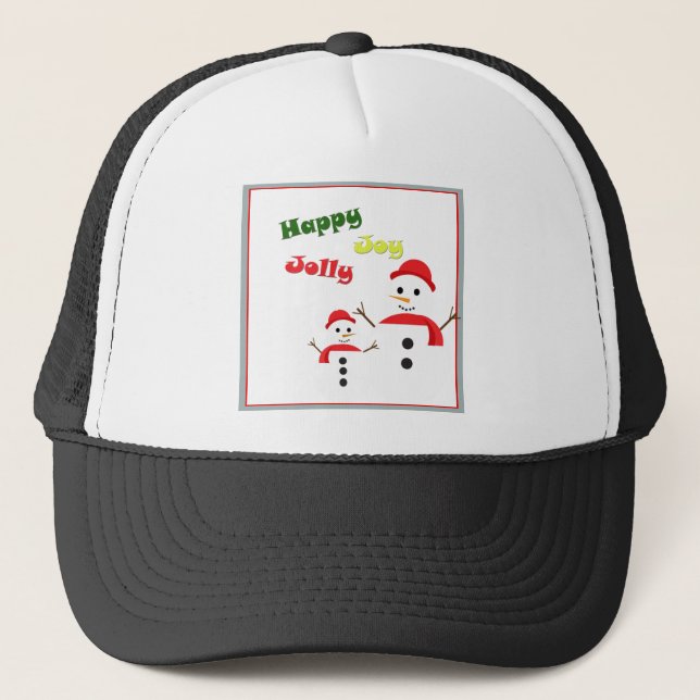 Happy Jolly Joy Trucker Hat (Front)