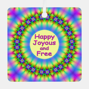 Happy,Joyous and Free Mandala Metal Tree Decoration