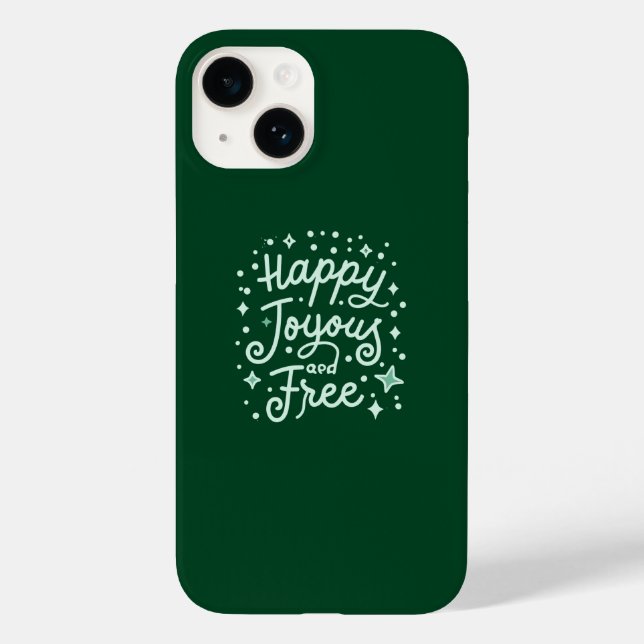Happy, Joyous, Free, Thankful, Christmas Case-Mate iPhone Case (Back)