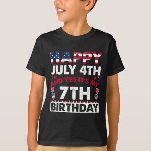 Happy July 4th And Yes It's My 7th Birthday Indepe T-Shirt