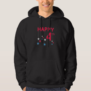 Happy July 4th Fourth Of July Stars Usa America Pa Hoodie