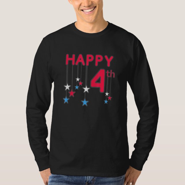 Happy July 4th Fourth Of July Stars Usa America Pa T-Shirt (Front)
