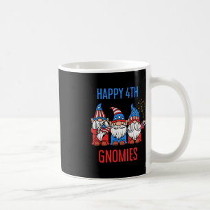 Happy July 4th Gnomies Patriotic Pride Gnomes USA Coffee Mug