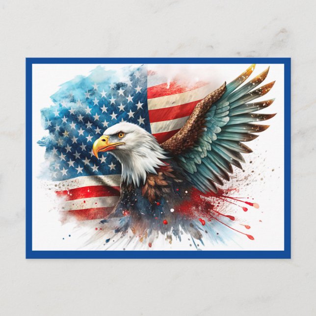 Happy July 4th Holiday Postcard (Front)