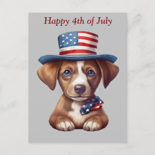 Happy July 4th postcard