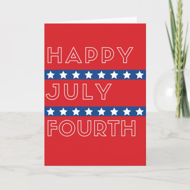 Happy July Fourth Card (Front)