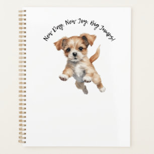Happy Jumping Dog Art – New Day Positive Gift Planner
