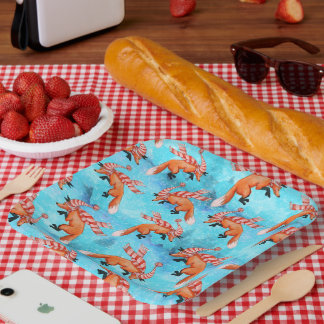 Happy Jumping Fox Plates