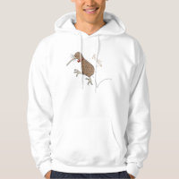 Happy jumping kiwi with bow tie cartoon design