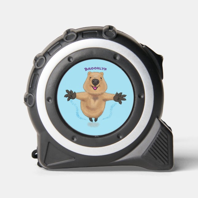Happy jumping quokka cartoon design 1 (Front)
