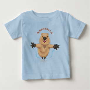 Happy jumping quokka cartoon design baby T-Shirt