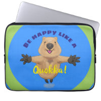 Happy jumping quokka cartoon design