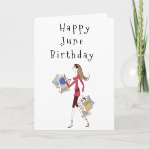 HAPPY ***JUNE*** BIRTHDAY FOR **HER** CARD