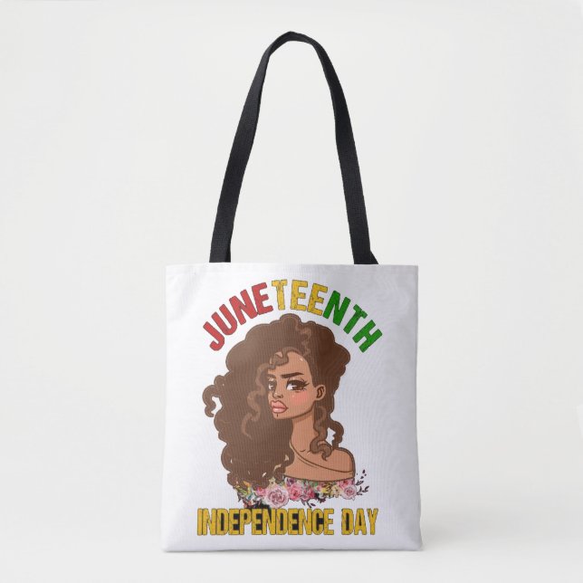  HAPPY JUNETEENTH 2025 TOTE BAG (Front)