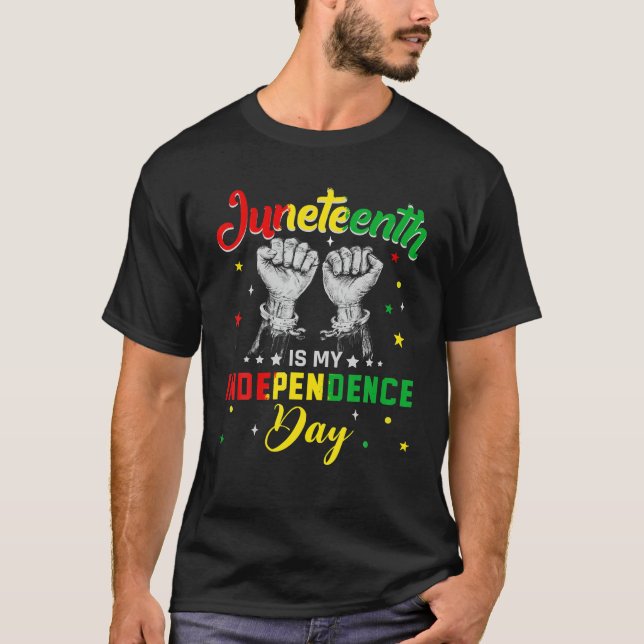 Happy Juneteenth Black Pride Retro Black History T-Shirt (Front)