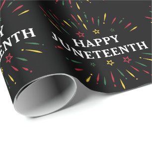 Happy Juneteenth Celebrate Black Independence Day Wrapping Paper