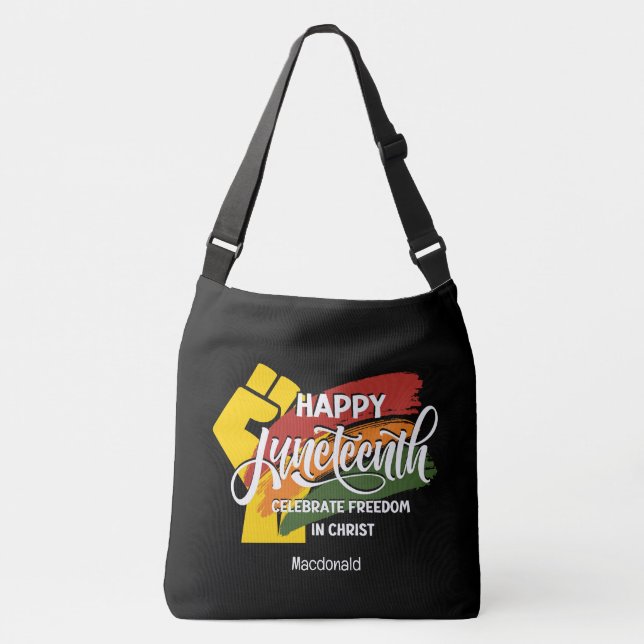 HAPPY JUNETEENTH Christian Crossbody Bag (Front)