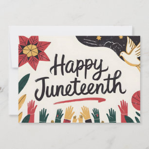 Happy Juneteenth Colourful Freedom Day Design Save The Date