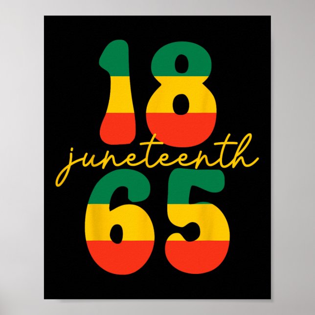 Happy Juneteenth Is My Independence Day Kid Black  Poster (Front)