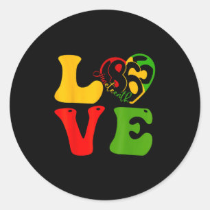 Happy Juneteenth Is My Independence Day Love Black Classic Round Sticker