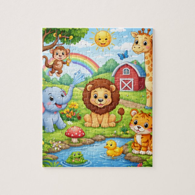 Happy Jungle Jamboree Jigsaw Puzzle (Vertical)