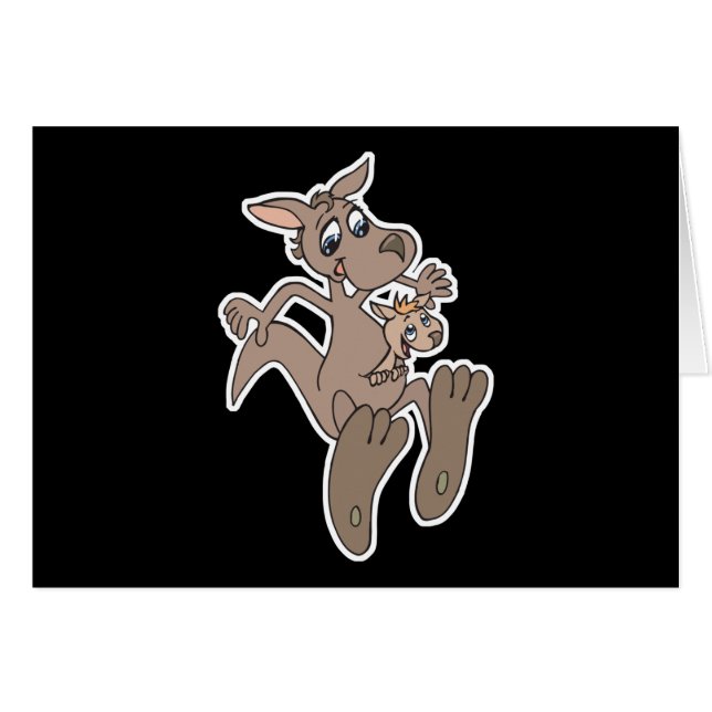 happy kangaroo and joey (Front Horizontal)