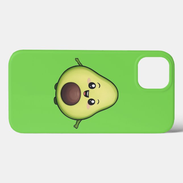 Happy Kawaii Avocado Case-Mate iPhone Case (Back (Horizontal))