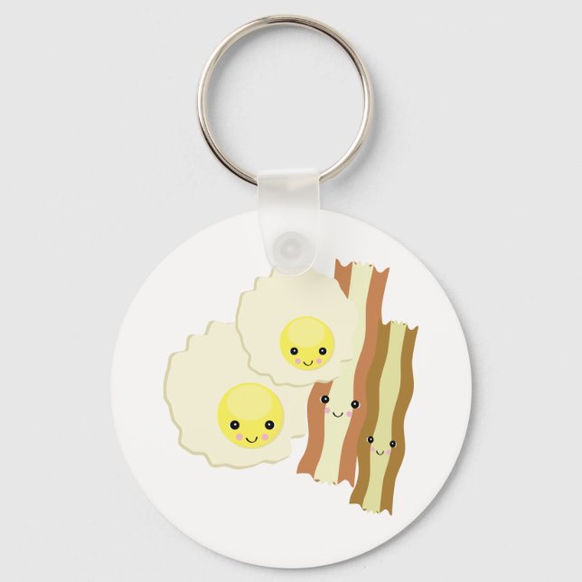 happy kawaii  breakfast key ring (Front)