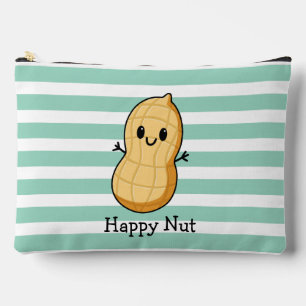 Happy Kawaii Peanut Cartoon – Cute Smiling Nut Accessory Pouch