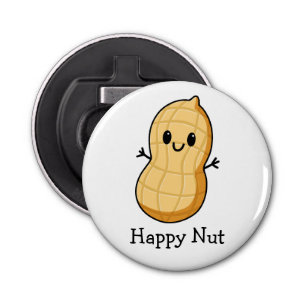 Happy Kawaii Peanut Cartoon – Cute Smiling Nut  Bottle Opener