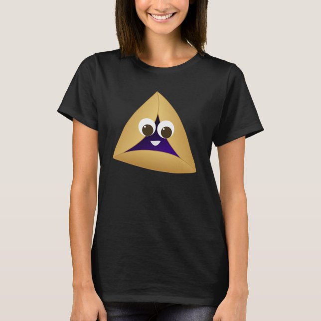 Happy Kawaii Prune Hamentashen T-Shirt (Front)