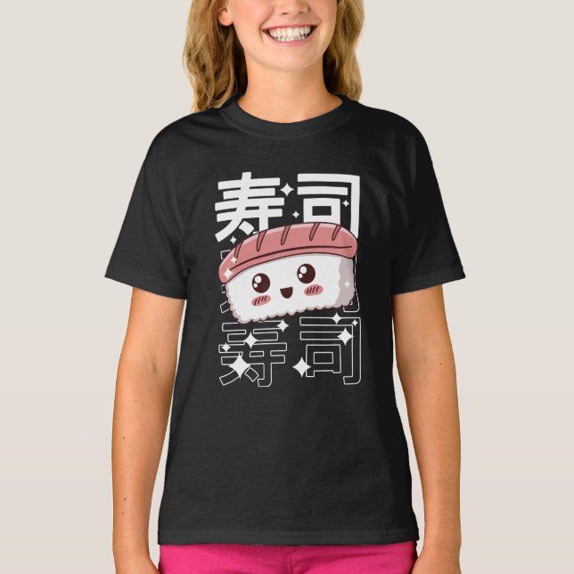 Happy Kawaii Sushi Japanese Food Lover Gift  T-Shi T-Shirt (Front)