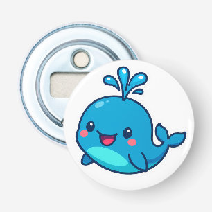 Happy Kawaii Whale Sticker – Cute Ocean Friend Bottle Opener