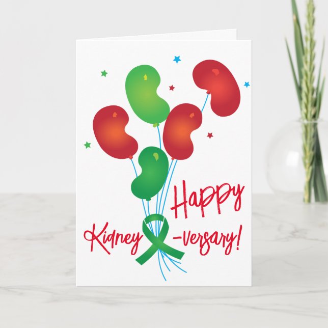Happy Kidney-versary Customisable Card (Front)