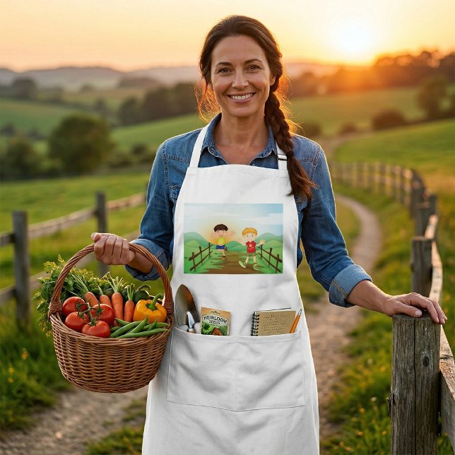 Happy Kids Playing Outdoors Standard Apron (Creator Uploaded)