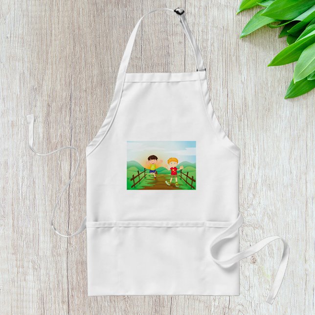 Happy Kids Playing Outdoors Standard Apron (Creator Uploaded)
