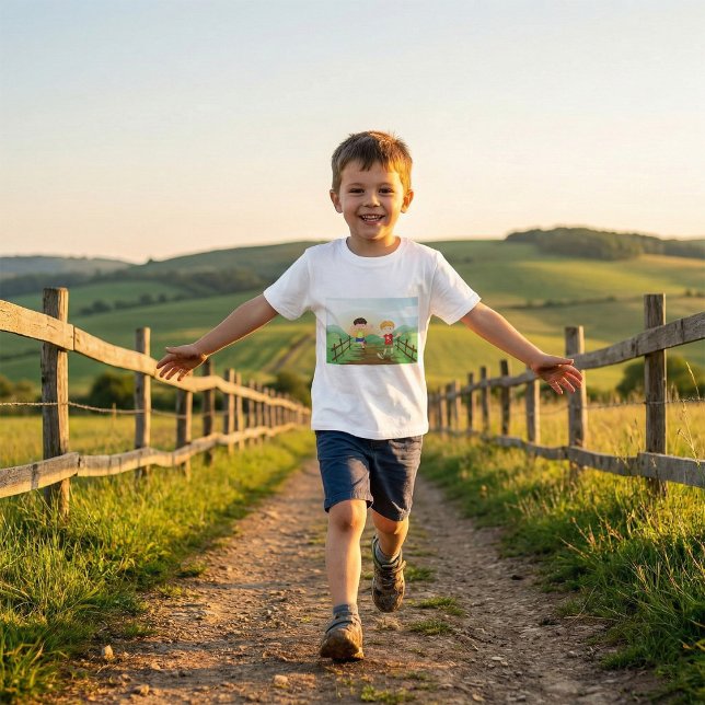 Happy Kids Playing Outdoors T-Shirt (Creator Uploaded)