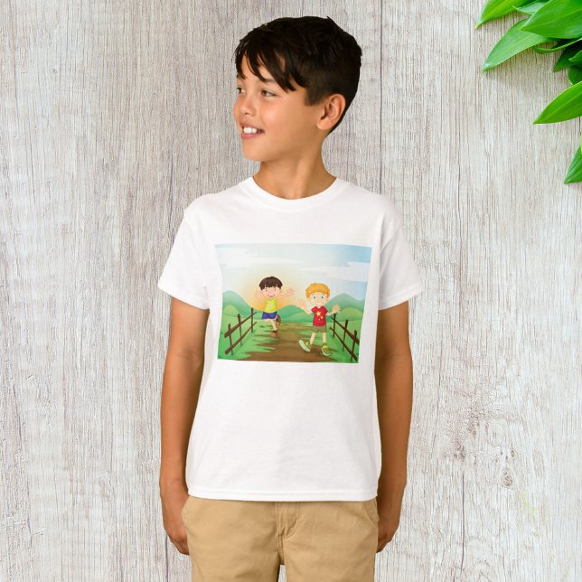Happy Kids Playing Outdoors T-Shirt (Creator Uploaded)
