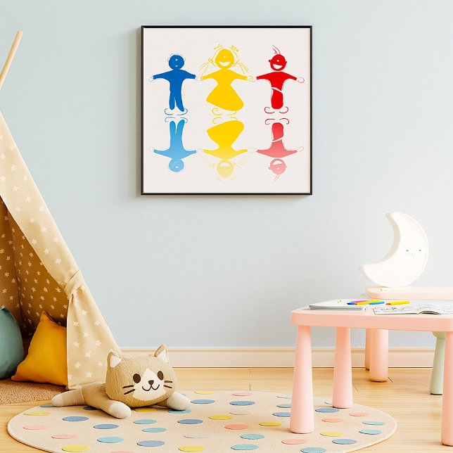 Happy Kids Silhouettes Poster (Creator Uploaded)