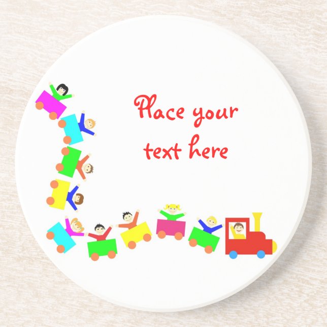Happy Kids Train Coaster (Front)
