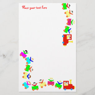 Happy Kids Train Stationery