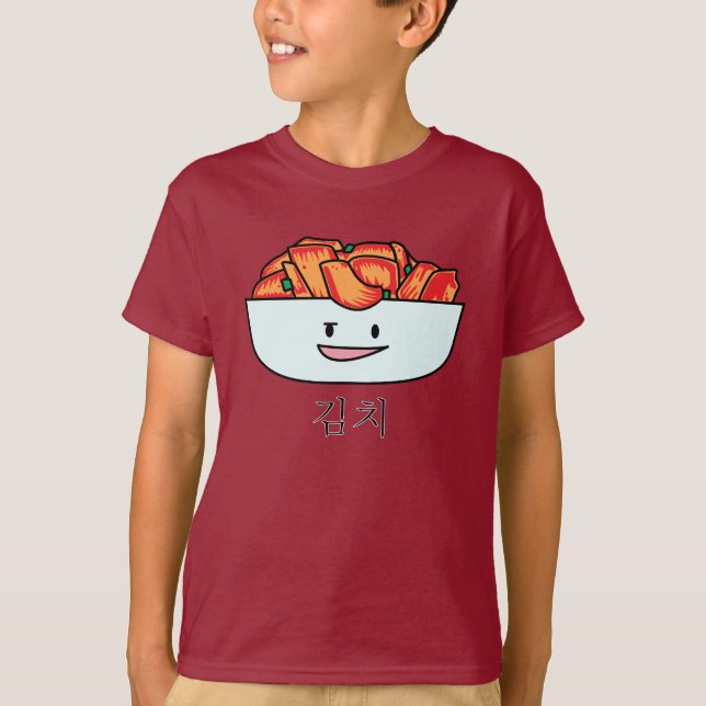 Happy Kimchi Kimchee Bowl - Happy Foods Designs T-Shirt (Front)