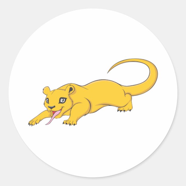 Happy Kinkajou Classic Round Sticker (Front)