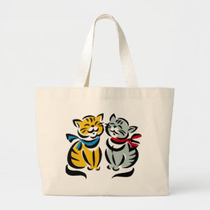 Happy Kittens Large Tote Bag