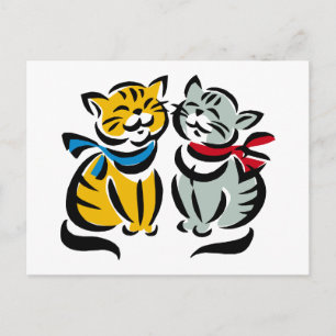 Happy Kittens Postcard