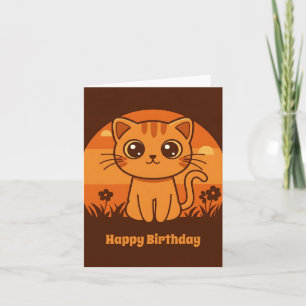 Happy Kitty Birthday - Customisable Card